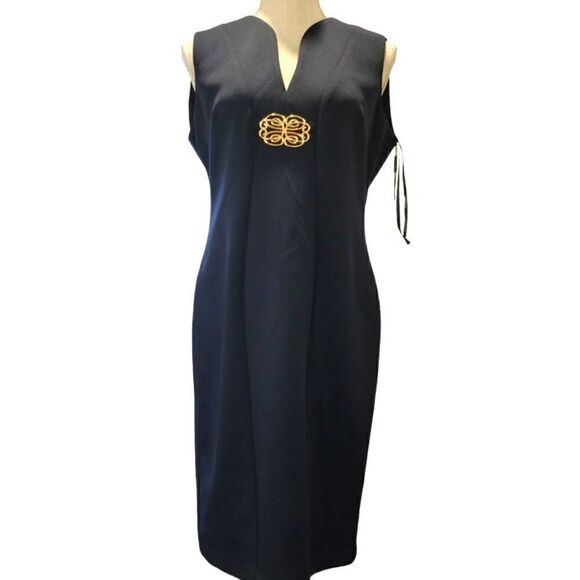 New Calvin Klein Women's Embellished Sheath Dress SZ 8 - Picture 2 of 7